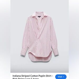 Rag & Bone Lavender and White Striped Shirt